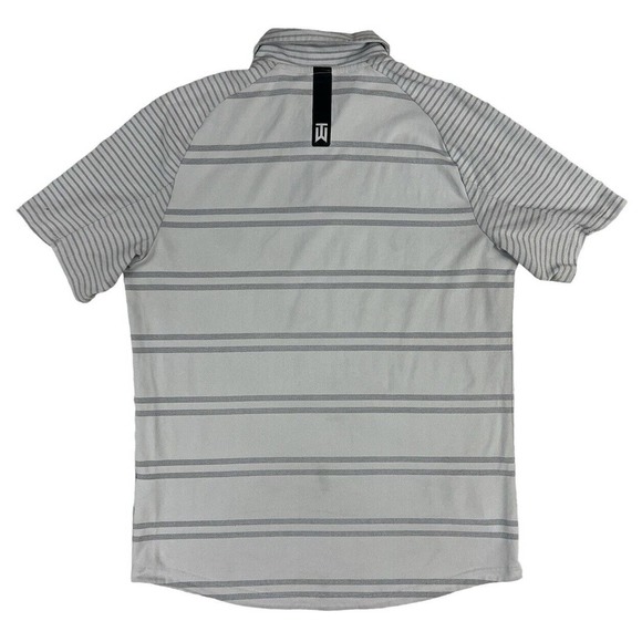 Nike Golf Zonal Cooling Tiger‎ Woods Men Gray Short Sleeve Polo Size M - Picture 7 of 7